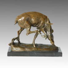 Animal Deer Statue Caribou Bronze Sculpture, Milo Tpal-131